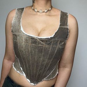 Vintage Just Cavalli By Roberto Cavalli Distressed Boned Corset